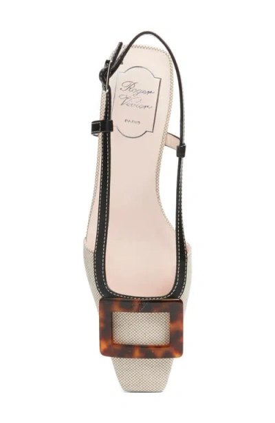 Roger Vivier Belle Vivier Slingback Ballerina Slingback Flat In Neutral