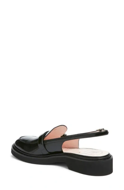 Roger Vivier Viv Rangers Crystal-embellished Leather Slingback Loafers In Black