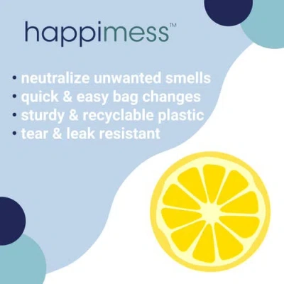 Happimess Scented Trash Can Liners, White Drawstring, In Blue