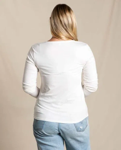 Toad And Co Rose Long Sleeve Tee - Plus In Egret In White