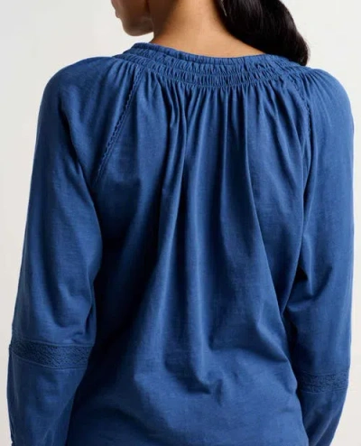 Toad And Co Primo Long Sleeve Peasant Top In Blue