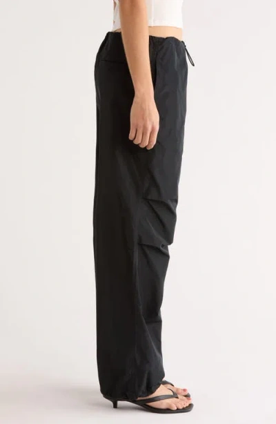 Staud Dash Silk Blend Drawstring Pants In Black