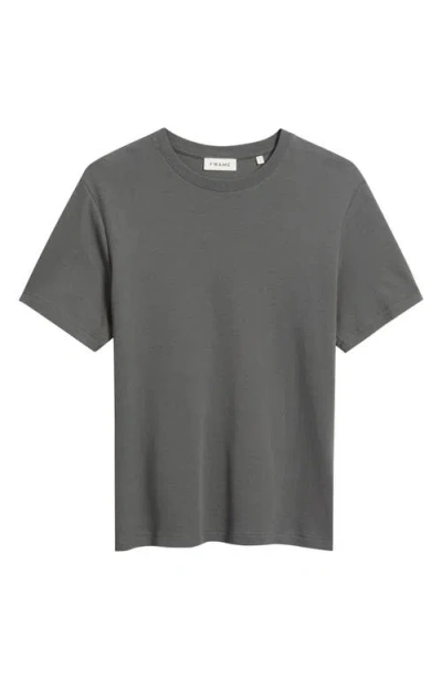 Frame Duo Fold Cotton T-shirt In Blue