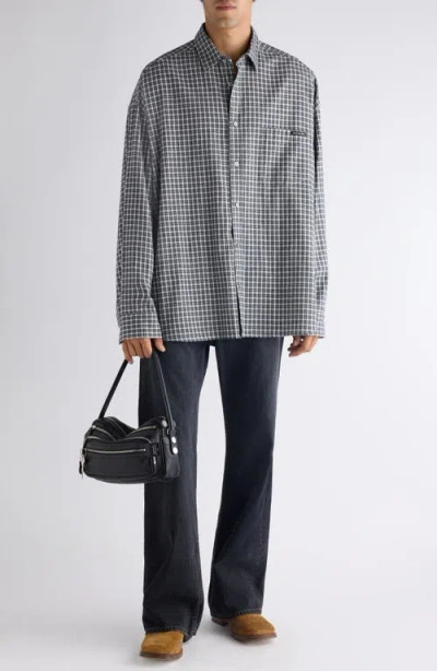 Acne Studios Checked Button-up Shirt In Black