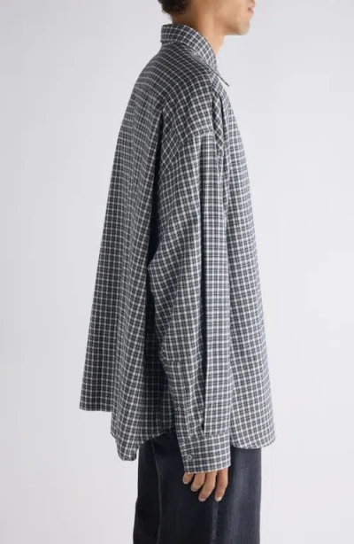 Acne Studios Checked Button-up Shirt In Black