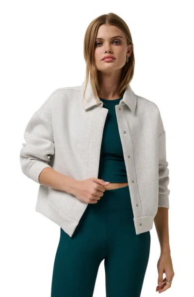 Travismathew Cloudscape Button-up Jacket In Gray