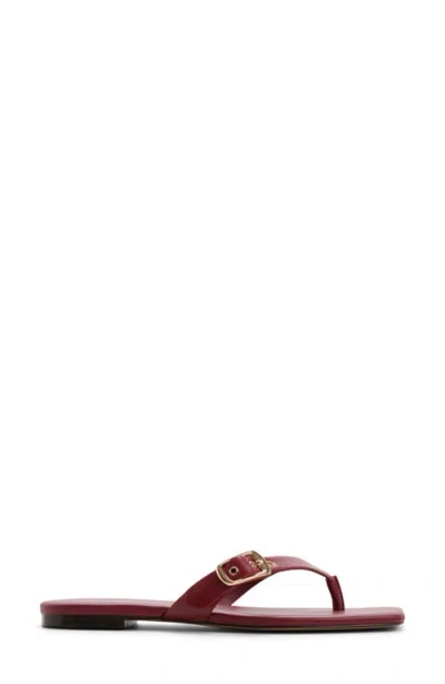 Aldo Leonnia Buckle Flip Flop In Red