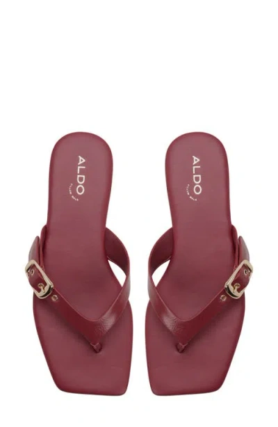 Aldo Leonnia Buckle Flip Flop In Red
