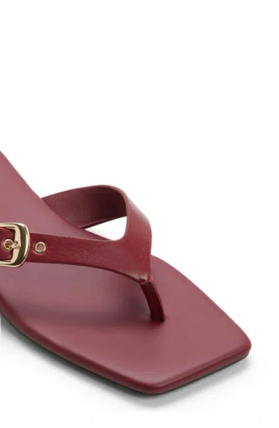 Aldo Leonnia Buckle Flip Flop In Red