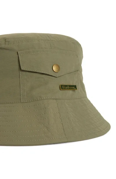 Barbour Tracker Showerproof Bucket Hat In Red