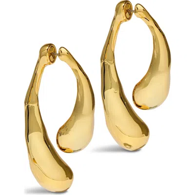 Alexis Bittar Molten Front-back 14kt Gold-plated Drop Earrings