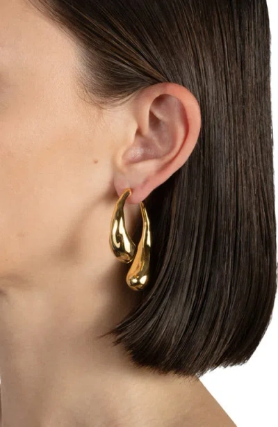 Alexis Bittar Molten Front-back 14kt Gold-plated Drop Earrings