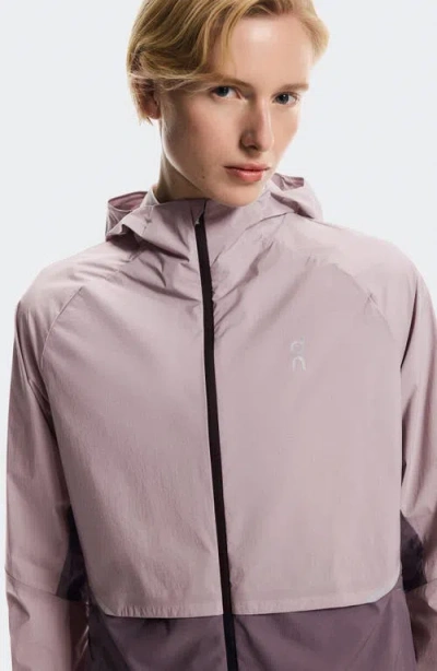 On Core Hooded Packable Running Jacket In Brown