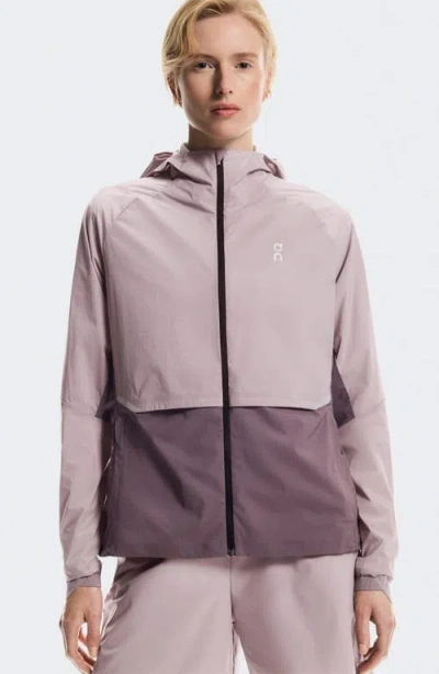 On Core Hooded Packable Running Jacket In Brown
