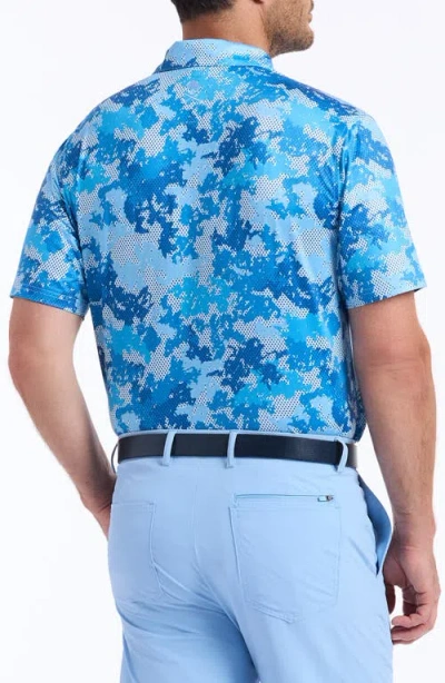 Robert Graham Parkston Ice Camo Polo Shirt In Blue