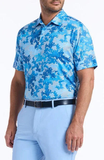 Robert Graham Parkston Ice Camo Polo Shirt In Blue