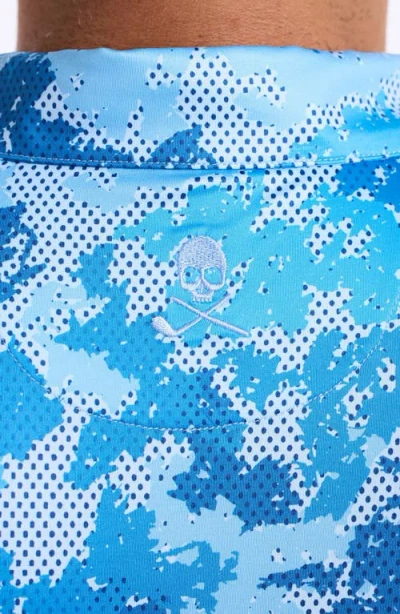 Robert Graham Parkston Ice Camo Polo Shirt In Blue
