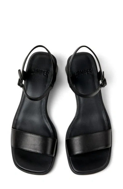 Camper Kora Ankle Strap Sandal In Black