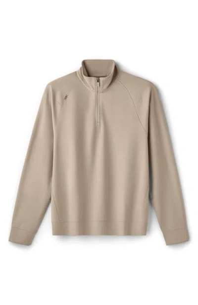 Rhone Dreamstate Quarter Zip Pullover In Brown