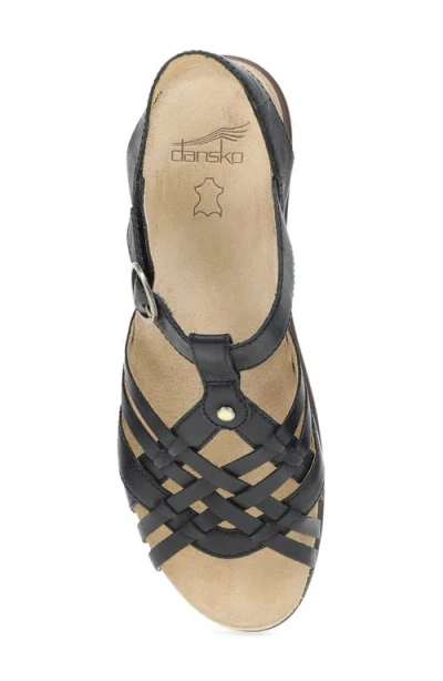 Dansko Christa Slingback Platform Wedge Sandal In Multi