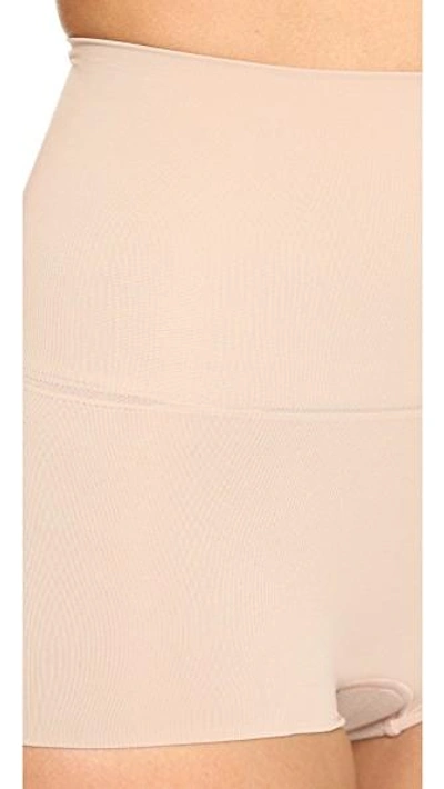 Shop Spanx Power Boy Shorts In Light Nude