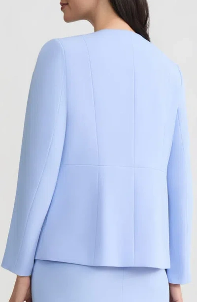 Kasper Three-button Peplum Jacket In Blue