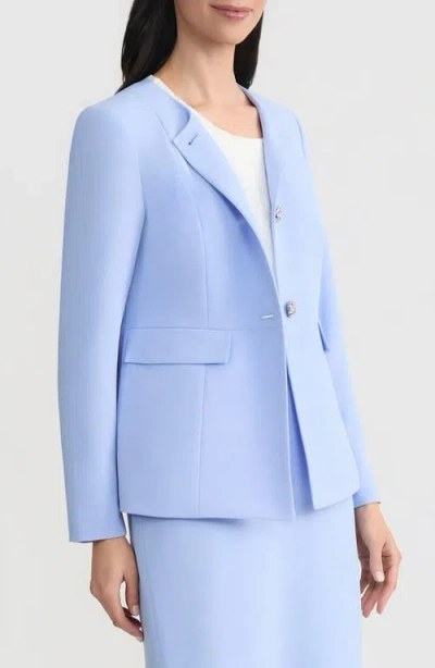 Kasper Three-button Peplum Jacket In Blue