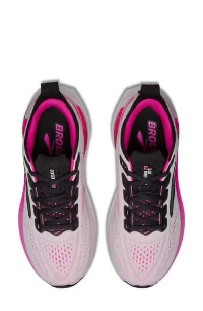 Brooks Glycerin Gts 23 White Pink Ss26 Women Shoes In Multi