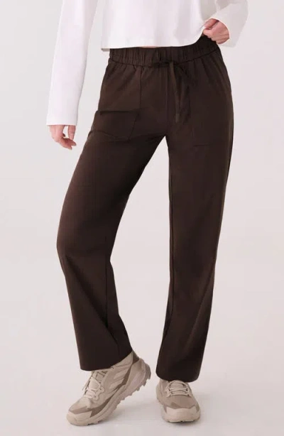 Lole Olivie Straight Leg Pants In Brown