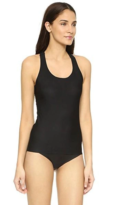 Shop Spanx Perforated Tank In Very Black