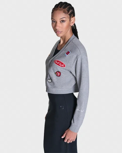 Converse Chuck Patch Cardigan In Gray