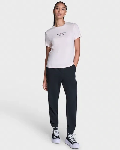 Converse Trio Embroidered T-shirt In White