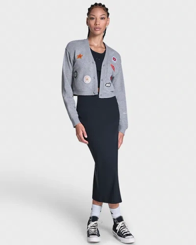 Converse Chuck Patch Cardigan In Gray