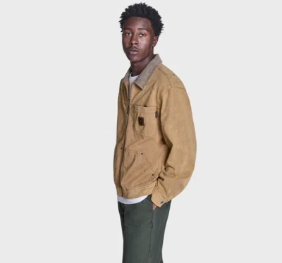 Converse Essential Zip Jacket In Brown