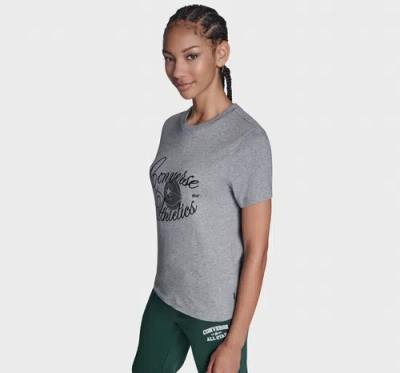 Converse Athletics Script T-shirt In Gray