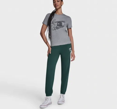 Converse Athletics Script T-shirt In Gray