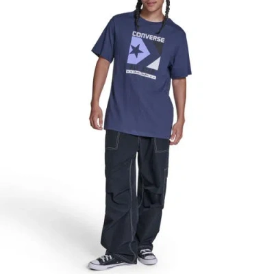 Converse Timeless Boxed Chevron T-shirt In Blue