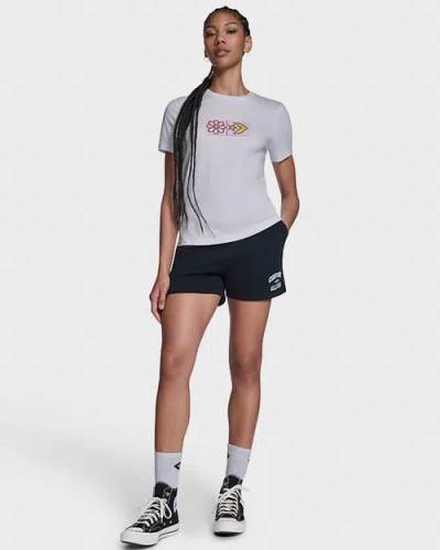 Converse Flower Grid T-shirt In White