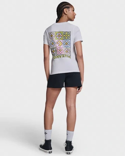 Converse Flower Grid T-shirt In White