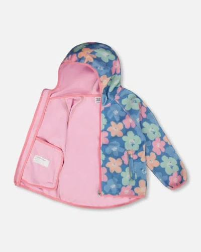 Deux Par Deux Softshell Flower Jacket In Multi