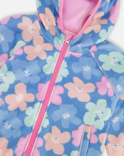 Deux Par Deux Softshell Flower Jacket In Multi