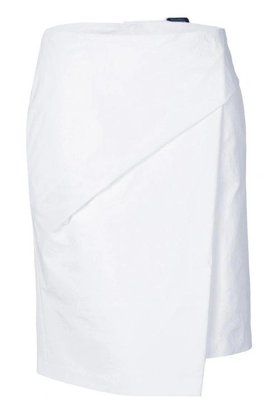 Damir Doma Draped Cotton Skirt In White