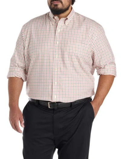 Brooks Brothers Big & Tall Stretch Supima Cotton Non-iron Twill Polo Button Down, Tattersall Sport Shirt In Multi