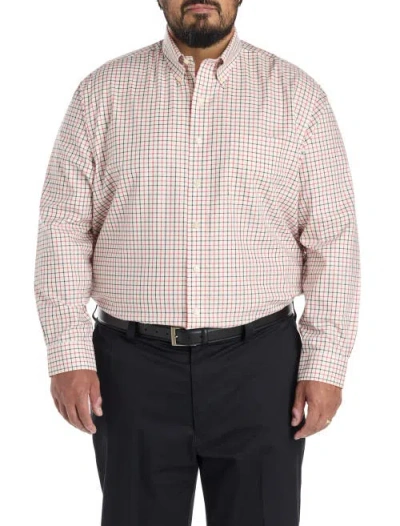 Brooks Brothers Big & Tall Stretch Supima Cotton Non-iron Twill Polo Button Down, Tattersall Sport Shirt In Multi