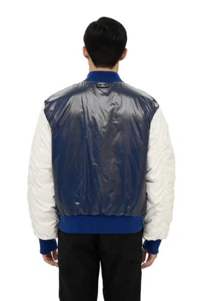 Alphastyle Hamden Mens Reversible Down Varsity Jacket In Blue