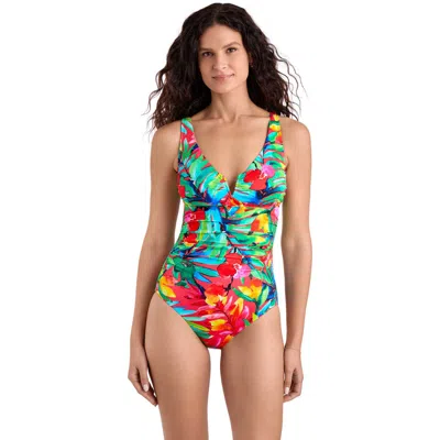 Shapesolver Monroe Underwire One-piece Swimsuit In Multi
