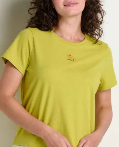 Toad And Co Re-form Crew Embroidered In Gray