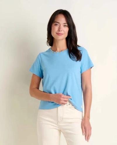 Toad And Co Re-form Crew Embroidered In Blue