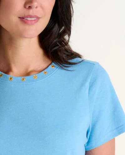 Toad And Co Re-form Crew Embroidered In Blue