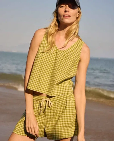 Toad And Co Taj Hemp Button Back Tank In Green